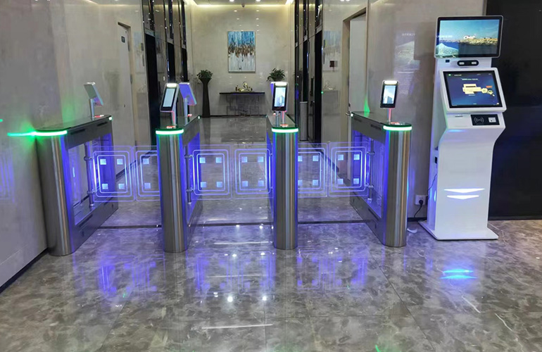 Suzhou Wujiang District finance Zhihui business building face recognition visit passenger aircraft custom swing gate